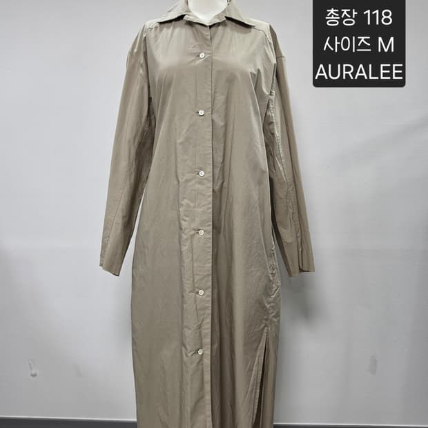AURALEE 베이지 셔츠 원피스 M