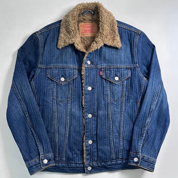 리바이스 헤링본 데님 쉐르파 자켓