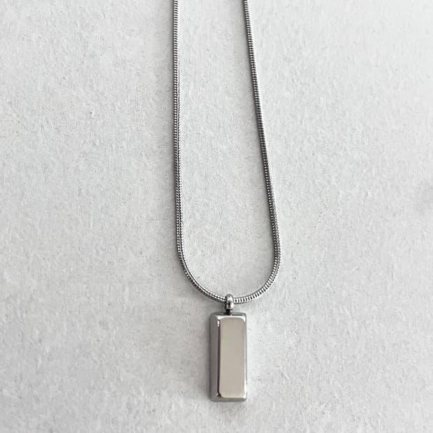 베이직 직사각 체인 목걸이 