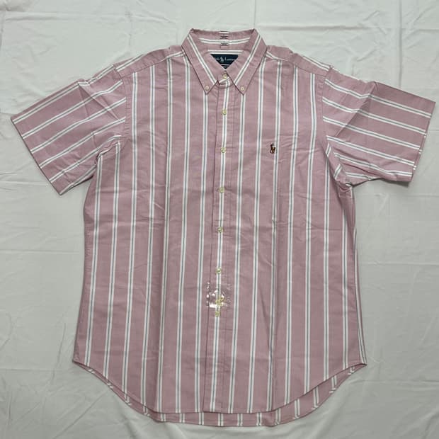 폴로 랄프로렌 클래식 버튼 다운 반팔 셔츠 L