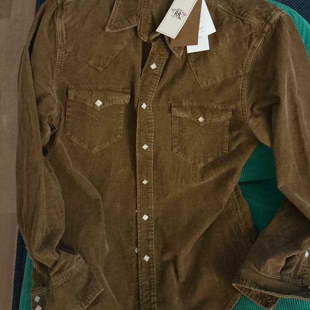 RRL 코듀로이 웨스턴 셔츠 L 새상품