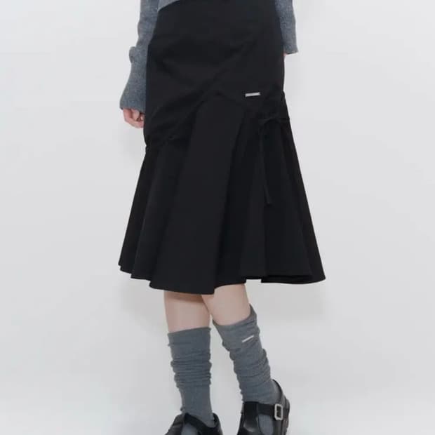  미세키서울 셔링 러플 미디 스커트 2사이즈