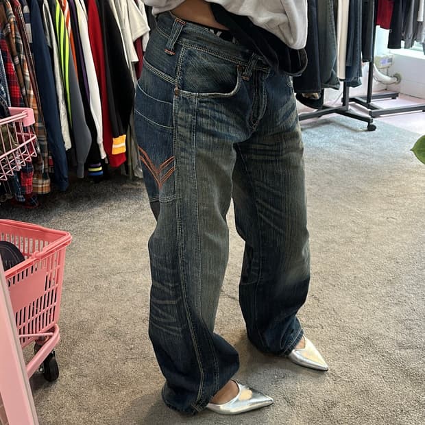 에드윈 빈티지 XV 라인 워싱 데님 팬츠(30)