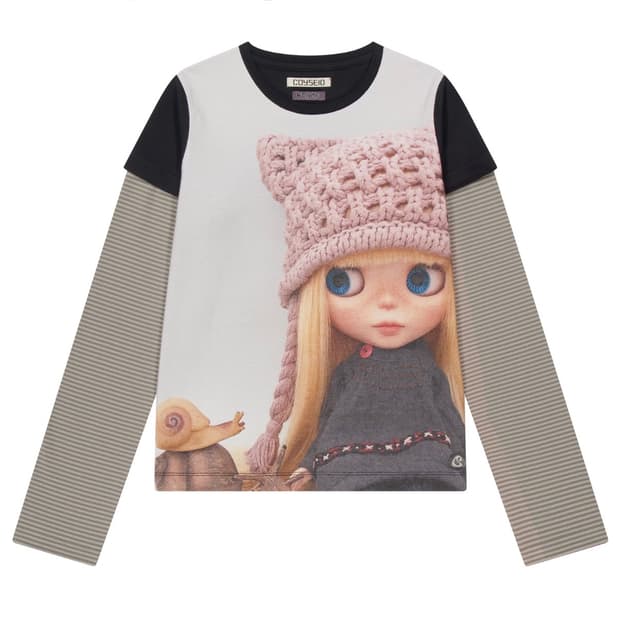 코이세이오 브라이스 스트라이프 더블 롱슬리브 블랙