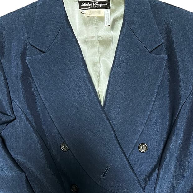 Salvatore Ferragamo 페라가모 네이비 블레이저 46