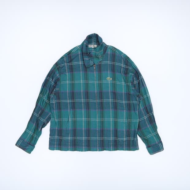 [L] 라코스테 빈티지 체크 블루종 자켓 0112J