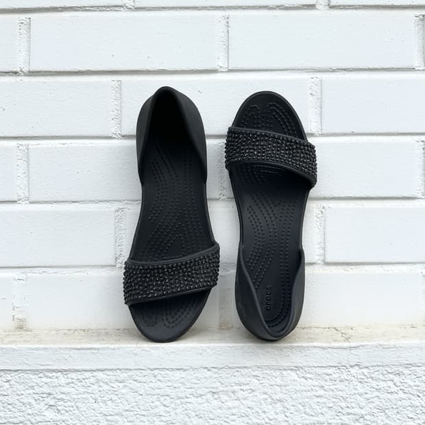 CROCS glitter rain sandal