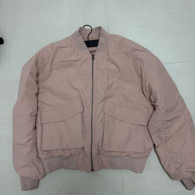 빈티지 핑크 봄버자켓