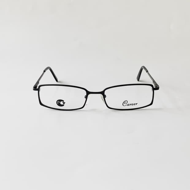 858 데드스탁 빈지티 빅사이즈 블랙 슬림 스퀘어 직사각 프레임 안경