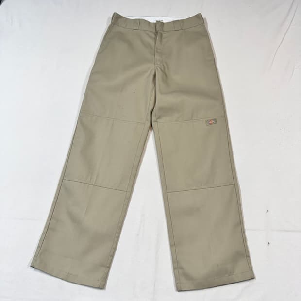 33inch) 디키즈 더블니 루즈핏 카키 컬러 면바지 치노팬츠