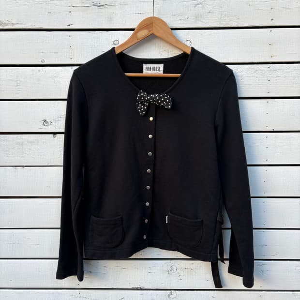 Pink House 핑크하우스 도트 리본 가디건