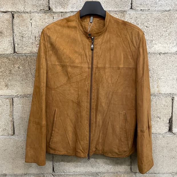 지방시 카멜 스웨이드 레더 자켓