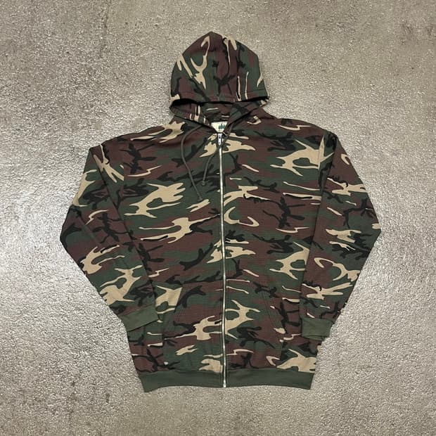 빈티지 우드랜드 와플 후드 집업 (110)