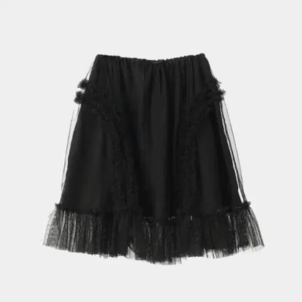 생긴스튜디오 밴딩 샤 스커트 블랙