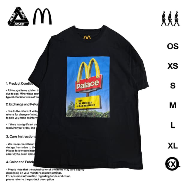 팔라스 X 맥도날드 콜라보 티셔츠 XXL사이즈
