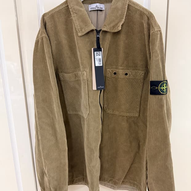스톤 아일랜드 11604 오가닉 코튼 코듀로이 오버셔츠 3XL