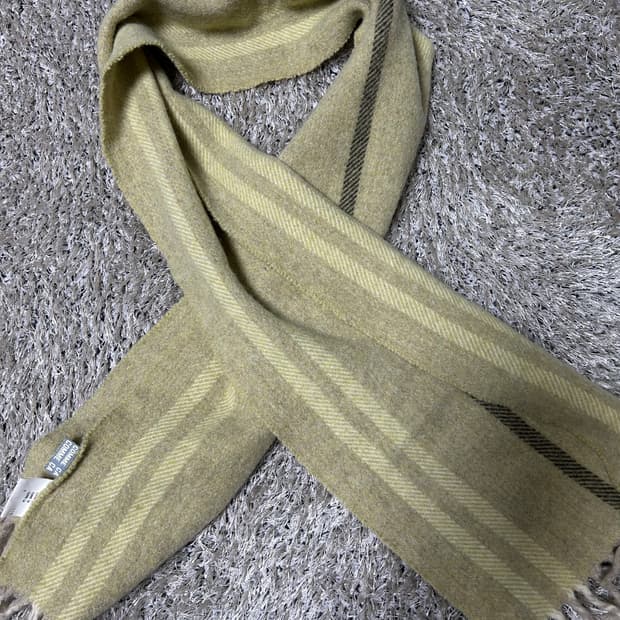 이태리제 꼼사 울 체크 목도리