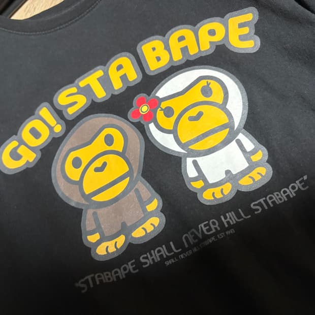 베이프 베이비마일로 반팔 L사이즈 판매합니다