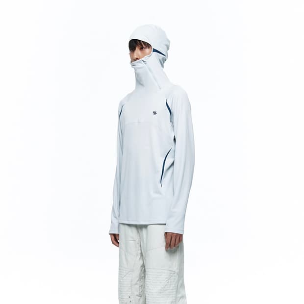 신산기어 슬림후디 롱슬리브 [LIGHT GREY]