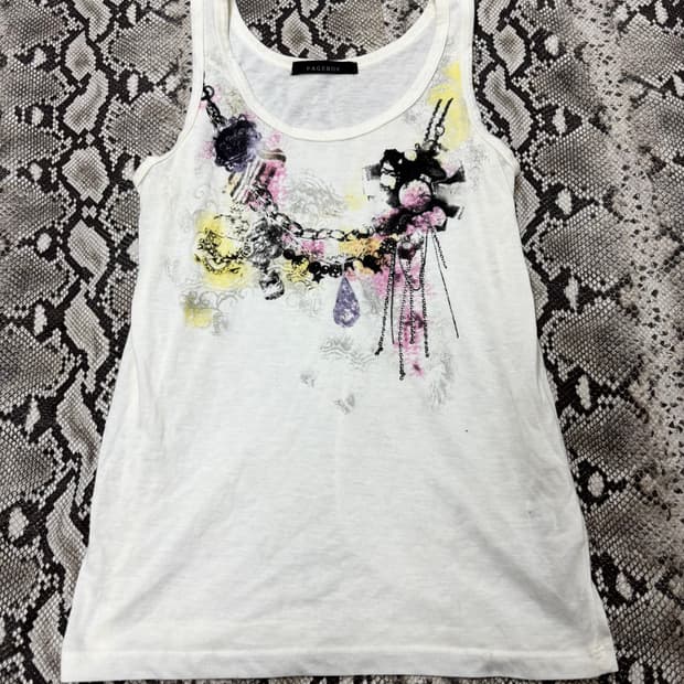 “Vintage” Y2K Kitsch Chain Print Sleevel