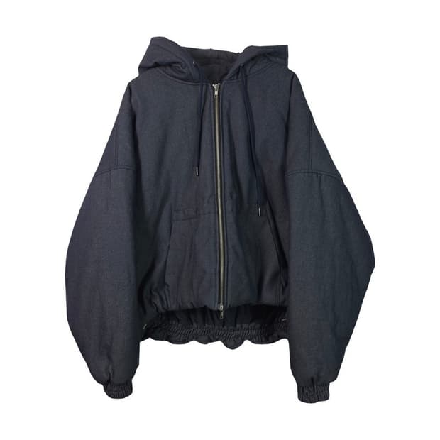 프롬디오아시스 오버핏 데님 후드 봄버 자켓 2