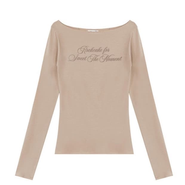 락케이크 Cursive Mesh Top beige