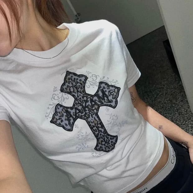 아캄 레오파드 CROS2 하프 탑 반팔
