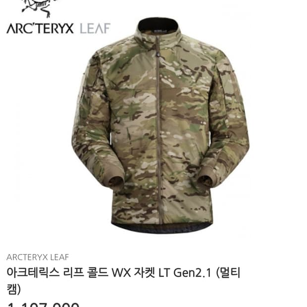 XL) 아크테릭스 멀티캠 젠 2.1