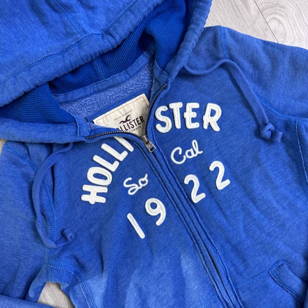 홀리스터 슬림핏 후드집업 블루