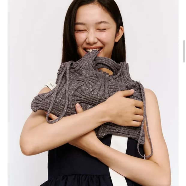 플리츠마마 위시백 글리터 스톤 브라운