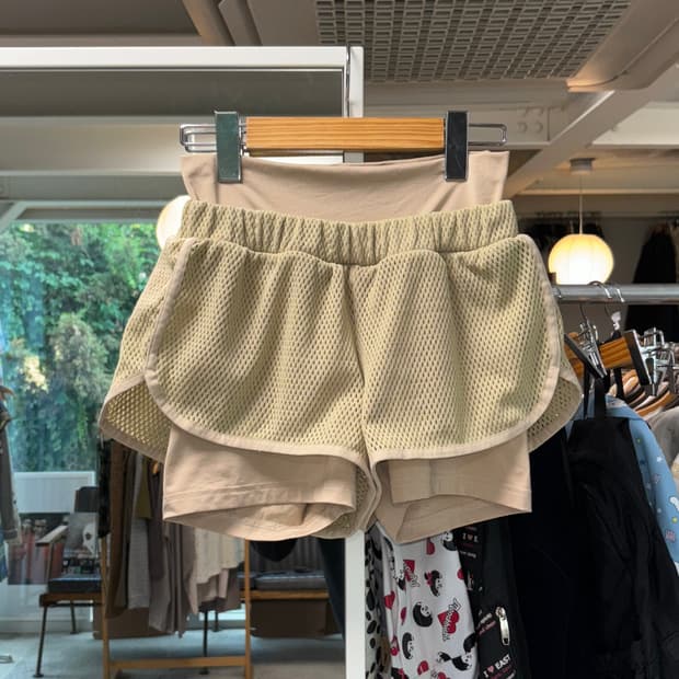 아디다스 스텔라 매카트니 레이어드 매쉬 쇼츠