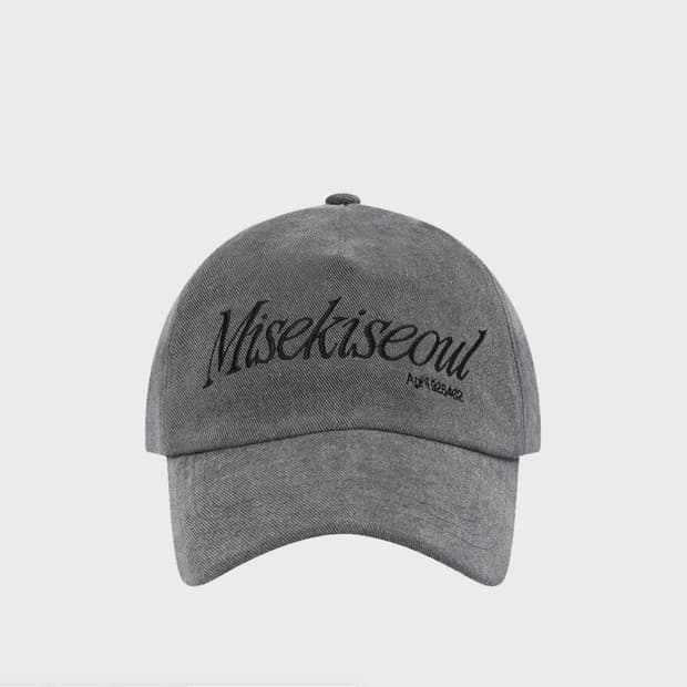 미세키서울 로고 볼캡 차콜