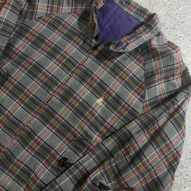 90s Bean Pole 올드스쿨 리버시블 체크 해링턴 자켓