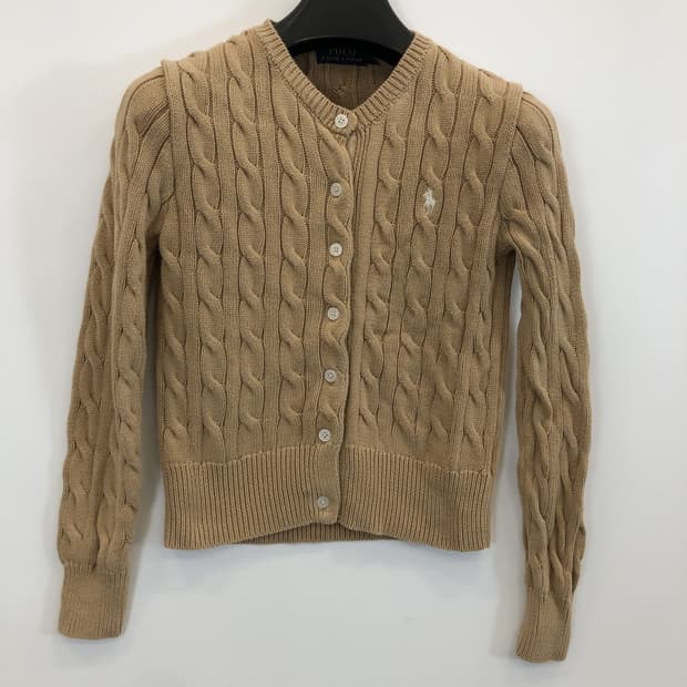 폴로 랄프로렌 화이트포니 케이블 니트가디건 S 