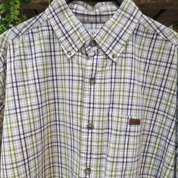 CARHARTT 칼하트 라임체크 긴팔셔츠