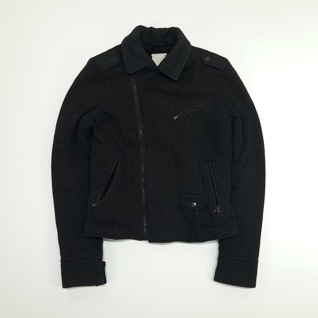 CN756W XS 디젤 블랙 무톤 라이더 자켓