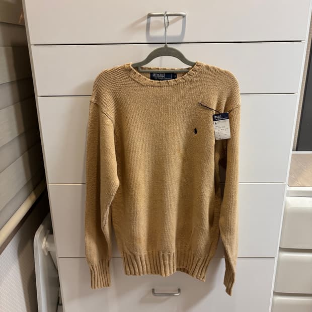 폴로 랄프로렌 베이직 라운드넥 누벅 코튼니트 새제품