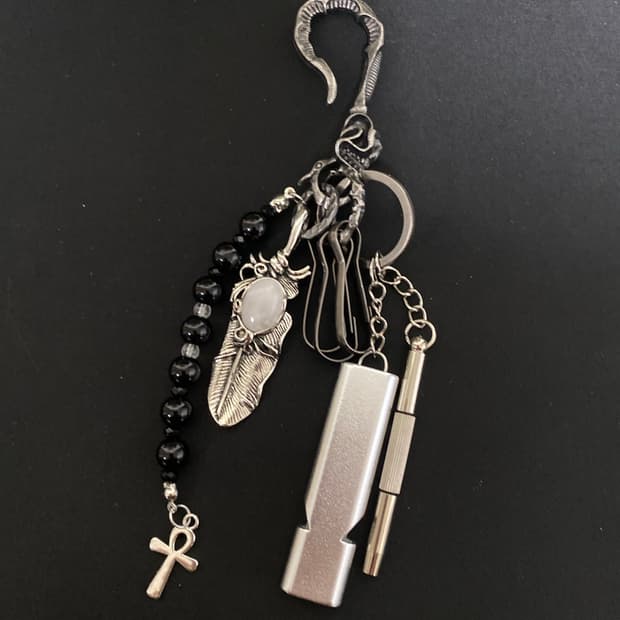 빈티지 휘슬 키링