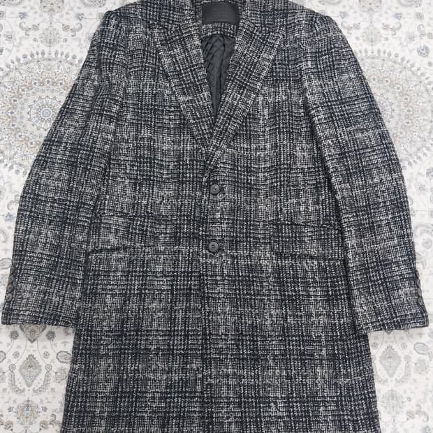 zio songzio 모헤어 양가죽 배색 알파카코트 110