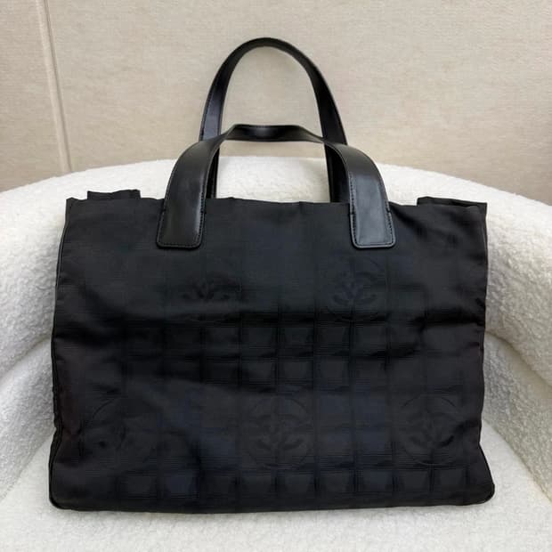 샤넬 블랙 나일론 토트백