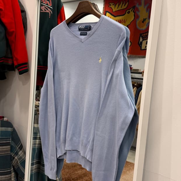 Polo ralph lauren 폴로 랄프로렌 피마코튼 브이넥 니트
