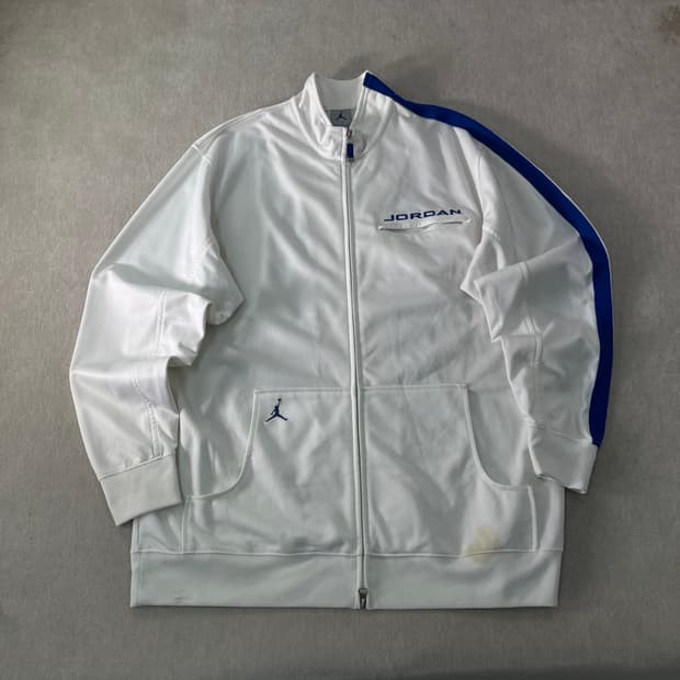 105 나이키 조던 흰파 코튼 트랙탑 져지 