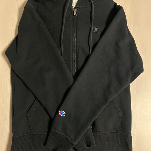챔피온 블랙 후드집업