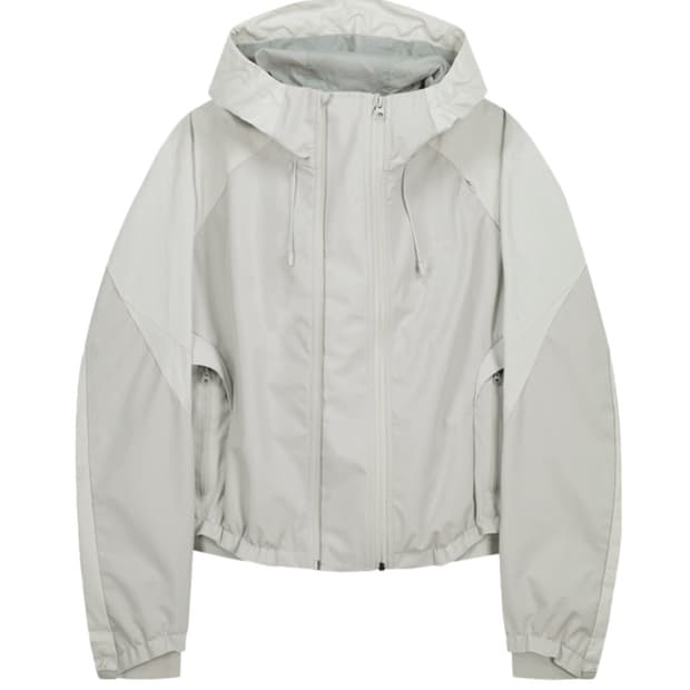 (새 상품) 오호스 패널드 크롭 쉘 자켓 웜 그레이 3 바람막이