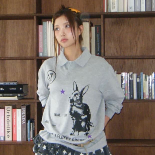 Fluffyhaus 플러피하우스 버니 피케이 티셔츠