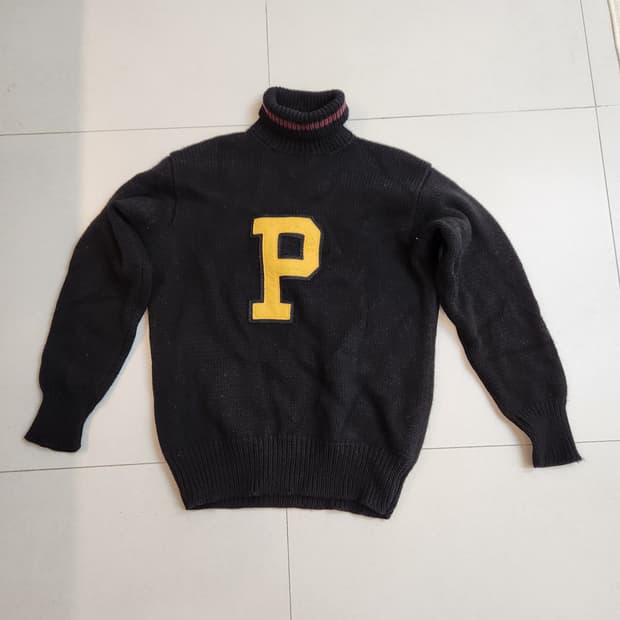 폴로 레터맨 빈티지 목폴라 니트(울100)