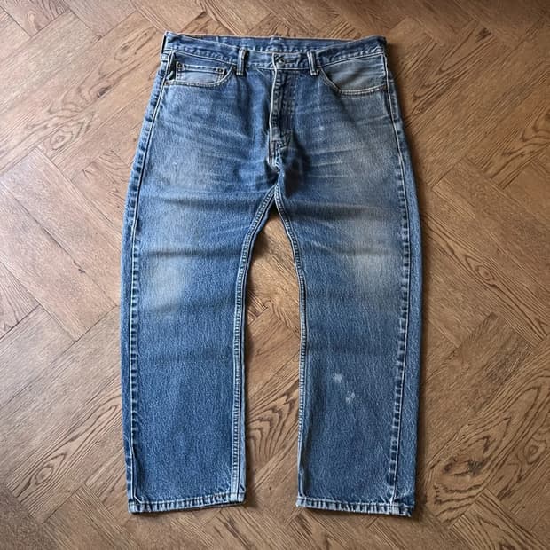 [36]리바이스 505 빈티지 워싱 레귤러 스트레이트핏 데님 팬츠