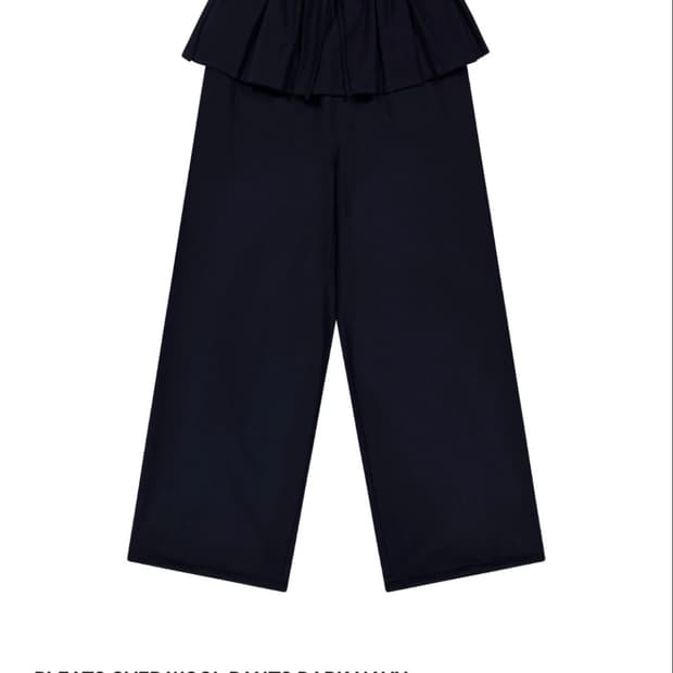 코이세이오 PLEATS OVER WOOL PANTS DARK NAVY