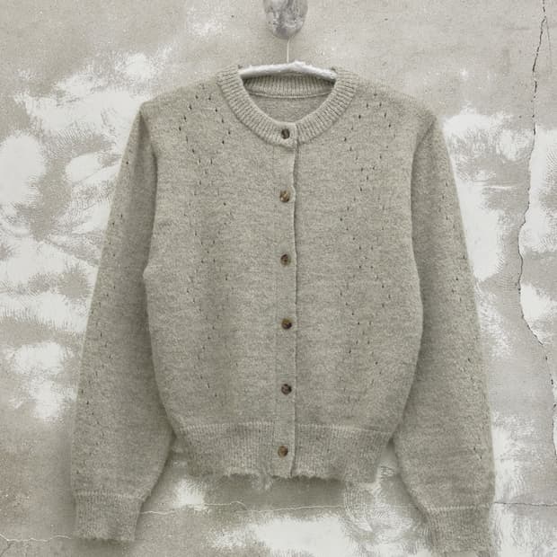 Argyle Punching Knit Cardigan