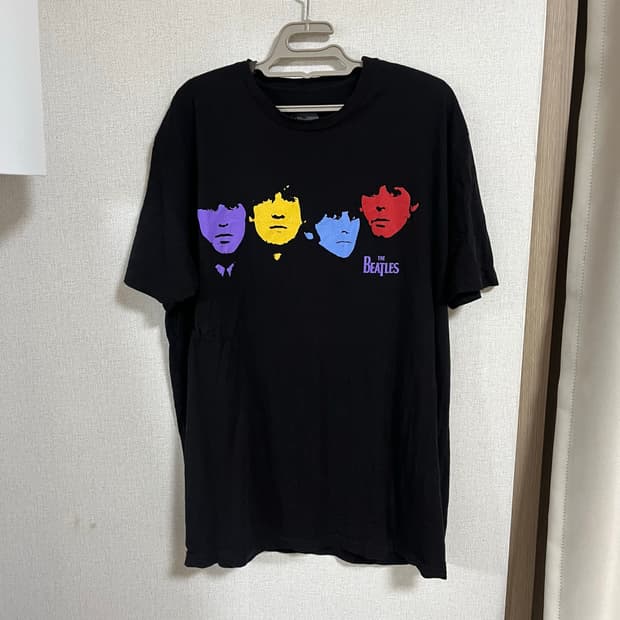 빈티지 비틀즈 컬러 면상티
